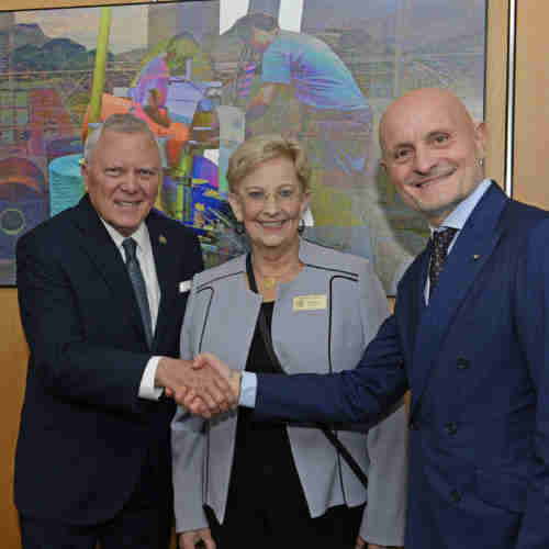 John Nathan Deal, Republican Governor of Georgia, US, the First Lady, and Chairman and CEO Giulio Bonazzi.