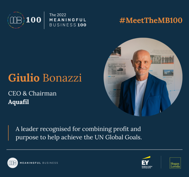Giulio Bonazzi is one of the 2022 Meaningful Business 100 leaders