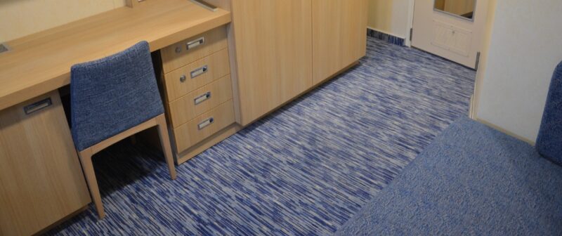Carpet on board the AIDAdiva cruise ship made with ECONYL® regenerated nylon under the circular R2R® model.