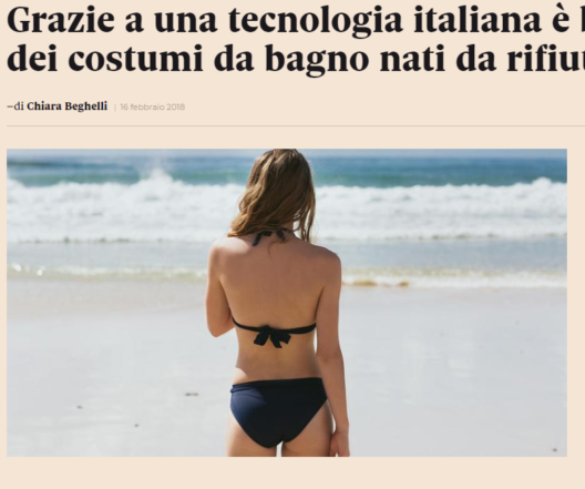 Grazie a una tecnologia italiana è boom mondiale dei costumi da bagno nati da rifiuti di plastica