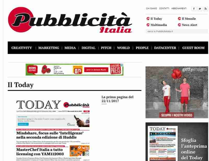 today pubblicità italia